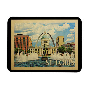 Magnet Flexible Vintage voyage du Missouri de Saint Louis