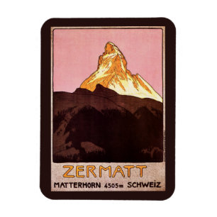 Magnet Flexible Vintage voyage, Matterhorn Mountain, Suisse