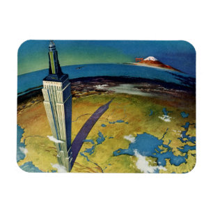 Magnet Flexible Vintage voyage New York City Empire State Building