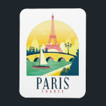 Magnet Flexible Vintage voyage Paris France<br><div class="desc">Belle oeuvre d'art vintage paris-france montrant la célèbre Tour Eiffel et la Seine. Un souvenir et une idée cadeau pour votre famille et les amoureux.</div>