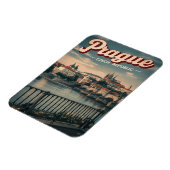 Magnet Flexible vintage voyage prague république tchèque cadeaux, (Côté Gauche)