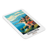 Magnet Flexible Vintage voyage rétro de Kefalonia Grèce (Côté Droit)