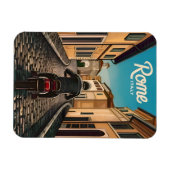 Magnet Flexible Vintage voyage Rome Italie Retro Graphisme (Horizontal)