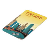 Magnet Flexible Vintage voyage Skyline de Chicago River (Côté Gauche)