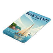 Magnet Flexible Vintage Wisconsin Door Comté Travel (Côté Gauche)