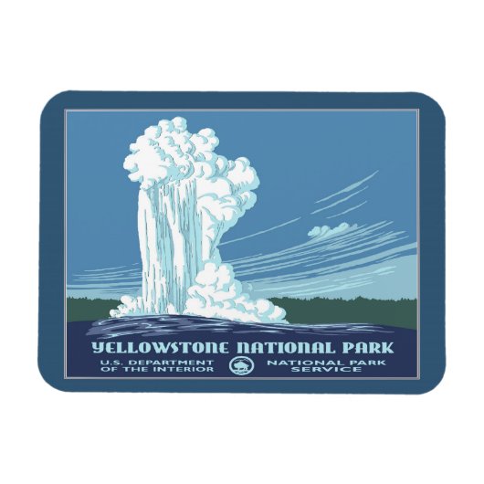 Magnet Flexible Vintage Yellowstone WPA Travel (Horizontal)