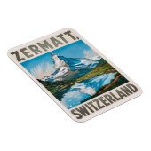 Magnet Flexible Vintage Zermatt Suisse Matterhorn (Côté Droit)