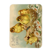 Magnet Flexible Vintages Joyeux poussins de Pâques (Vertical)