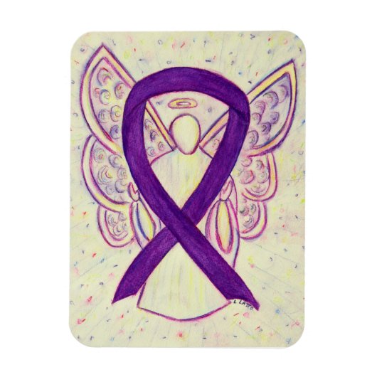 Magnet Flexible Violet de sensibilisation Ruban Angel Art sur mesu (Vertical)