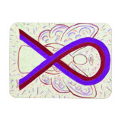 Magnet Flexible Violet et Bourgogne Sensibilisation Ruban Angel Ma (Horizontal)