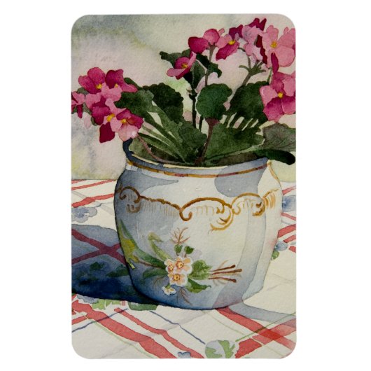 Magnet Flexible Violets africains en pot bleu 1790 (Vertical)
