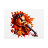 Magnet Flexible Violon dans le lit de feuilles (Horizontal)