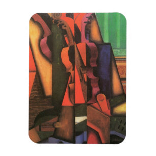 Magnet Flexible Violon et guitare de Juan Gris, Art cubiste vintag