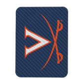 Magnet Flexible Virginia Cavaliers Fibre de carbone (Vertical)