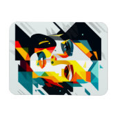 Magnet Flexible visage humain Abstrait (Horizontal)