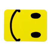 Magnet Flexible Visage Souriant Jaune Clair Rétro (Horizontal)