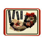Magnet Flexible Visite de Noël Vintage Funny Holiday (Horizontal)