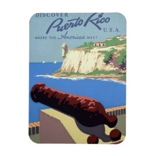 Magnet Flexible Visitez la forteresse El Morro, Porto Rico, Vieux 