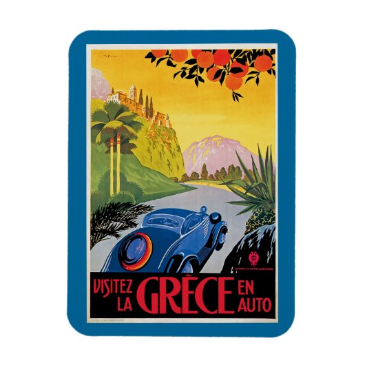 Magnet Flexible Visitez La Grece en Auto (Vertical)