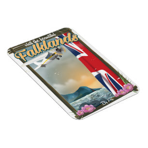 Magnet Flexible Visitez l'affiche de voyage des belles Malouines