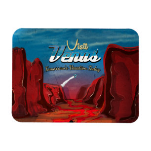 Magnet Flexible Visitez l'affiche vintage de Vénus