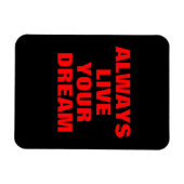 Magnet Flexible Vivez toujours votre rêve Motivation (Horizontal)