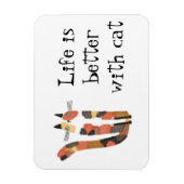 Magnet Flexible Vivre mieux avec le chat (Vertical)