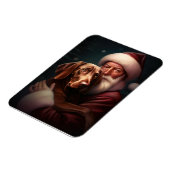 Magnet Flexible Vizsla avec Noël Festif du Père Noël (Côté Gauche)
