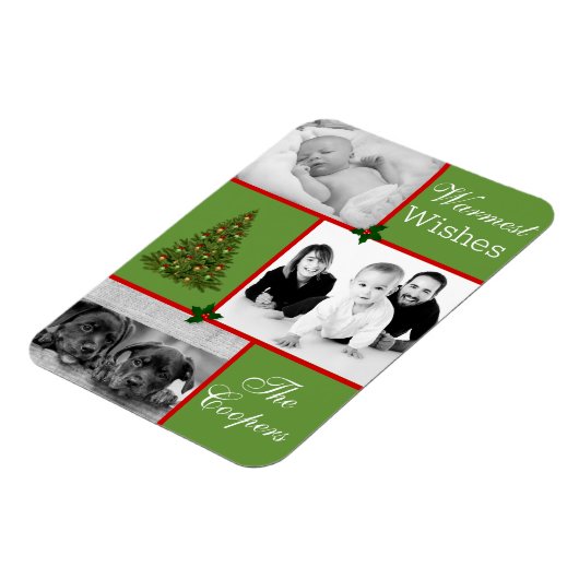 Magnet Flexible Vœux chaleureux et gui (Côté Gauche)