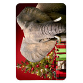 Magnet Flexible Voeux de Noël éléphant (Vertical)