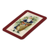 Magnet Flexible Voeux de Noël Vintage Père Noël (Côté Gauche)