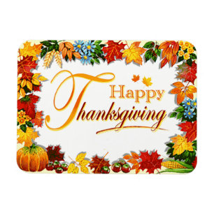 Magnet Flexible Vœux élégants de Thanksgiving