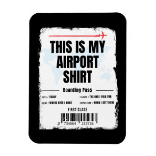 Magnet Flexible Voici My Airport Shirt Family Travel