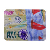 Magnet Flexible Voiles rouges & Fleurs Aimant flexible (Horizontal)