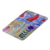 Magnet Flexible Voiles rouges & Fleurs Aimant flexible (Côté Gauche)