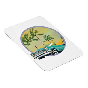 Magnet Flexible Voiture classique au crépuscule