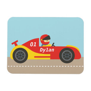 Magnet Flexible Voiture de course mignonne pour garçons