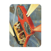 Magnet Flexible Voiture futuriste de science-fiction vintage (Vertical)