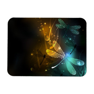 Magnet Flexible Vol de libellule verte lumineuse