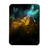 Magnet Flexible Vol de libellule verte lumineuse (Vertical)