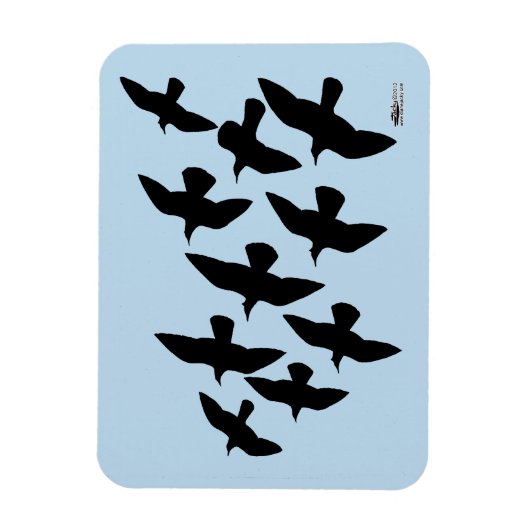 Magnet Flexible Vol de pigeons (Vertical)
