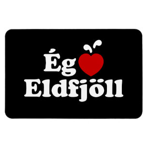 Magnet Flexible Volcans I Heart (Love) [Ég Elska Eldfjöll]