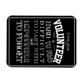 Magnet Flexible Volontaire Merci Appréciation Cadeau noir (Horizontal)