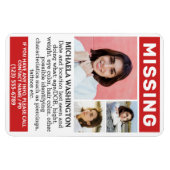 Magnet Flexible VOS Photos & Texte "MANQUANT" (Horizontal)