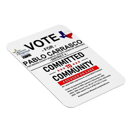 Magnet Flexible Vote pour Pablo Carrasco (Côté Droit)