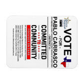 Magnet Flexible Vote pour Pablo Carrasco (Horizontal)