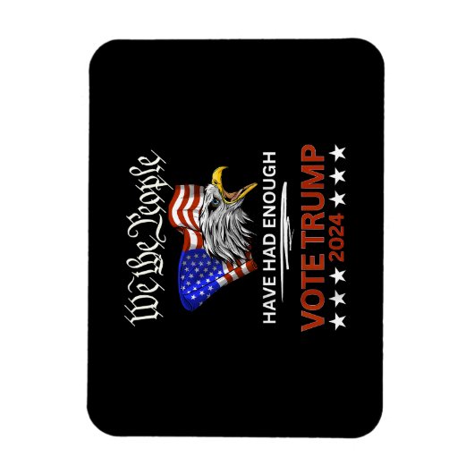 Magnet Flexible VOTE Pro-Républicain TRUMP 2024 Nous le peuple avo (Vertical)