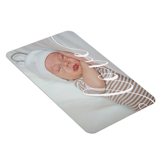 Magnet Flexible Votre bébé Faire-part de script photo d'amour (Côté Droit)