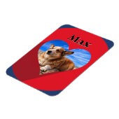Magnet Flexible Votre chien Photo dans Red Heart Nom Frame Love (Côté Gauche)