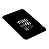 Magnet Flexible Votre logo avec code QR et texte modifiables (Côté Droit)